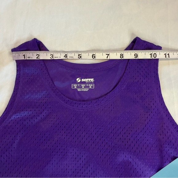 Soffe Tank Top Kids Purple Mesh size M - Picture 3 of 9